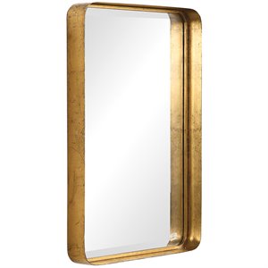 uttermost crofton antique gold mirror