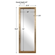Uttermost Edmonton Contemporary Pine Wood Leaner Mirror in Gold