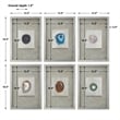 Uttermost Agate Contemporary MDF Glass Paper Wall Art in Silver (Set of 6)