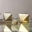 Uttermost Rhombus Contemporary Resin Accents in Antique Gold (Set of 3)