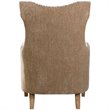 Uttermost Kiango Wood Fabric and Metal Animal Pattern Armchair in Brown/White