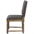 Uttermost Laurens Wood Metal and Fabric Accent Chair in Gray/Brass