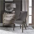 Uttermost Aidrian Transitional Wood and Fabric Accent Chair in Gray
