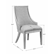 Uttermost Aidrian Transitional Wood and Fabric Accent Chair in Gray