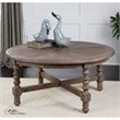 Uttermost Samuelle Traditional Reclaimed Fir Wood Coffee Table in Espresso