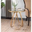 Uttermost Montrez Contemporary Metal Accent Table in Gold Finish
