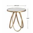 Uttermost Montrez Contemporary Metal Accent Table in Gold Finish