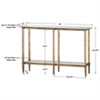 Uttermost Elenio Modern Cast Iron and Glass Console Table in Gold