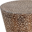 Uttermost Cutler Drum Shaped Contemporary Metal Accent Table in Bronze
