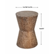 Uttermost Cutler Drum Shaped Contemporary Metal Accent Table in Bronze