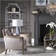 Uttermost Aurelie 5-Shelf Transitional Metal and Glass Etagere in Gray