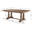 Uttermost Stratford Transitional Solid Wood Dining Table in Brown