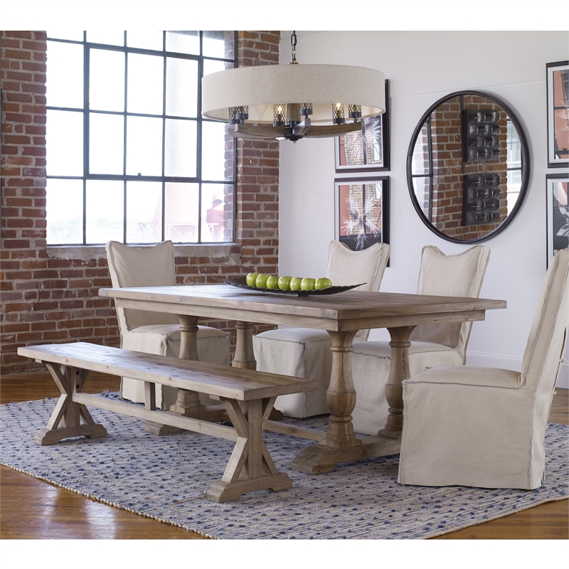 Uttermost Stratford Transitional Solid Wood Dining Table in Brown