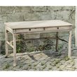 Uttermost Bridgely Mango Wood and MDF Wood Aged Writing Desk in White/Brass