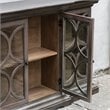 Uttermost Belino 4-Door Contemporary Wood Chest in Silver/Brown