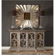 Uttermost Belino 4-Door Contemporary Wood Chest in Silver/Brown