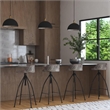 Uttermost Kairu Contemporary Mixwood and Iron Bar Stool in Gray