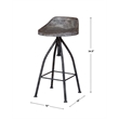 Uttermost Kairu Contemporary Mixwood and Iron Bar Stool in Gray