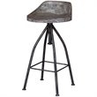 Uttermost Kairu Contemporary Mixwood and Iron Bar Stool in Gray
