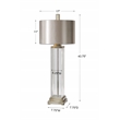 Uttermost Drustan Steel and Glass Table Lamp in Clear/Bronze/Nickel