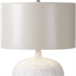 Uttermost Georgios Ceramic Fabric and Paper Textured Ceramic Lamp in Ivory/Tan