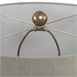 Uttermost Amarey Modern Metal Ring Table Lamp in Silver and Oatmeal