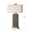 Uttermost Canfield Metal Resin Fabric Table Lamp in Coffee Bronze/Beige/Brown