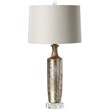 Uttermost Valdieri Contemporary Crystal and Metal Lamp in Bronze/Beige