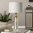 Uttermost Valdieri Contemporary Crystal and Metal Lamp in Bronze/Beige