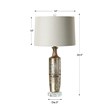 Uttermost Valdieri Contemporary Crystal and Metal Lamp in Bronze/Beige
