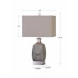 Uttermost Caffaro Ceramic Steel and Linen Table Lamp in Rust Bronze/Nickel/Beige