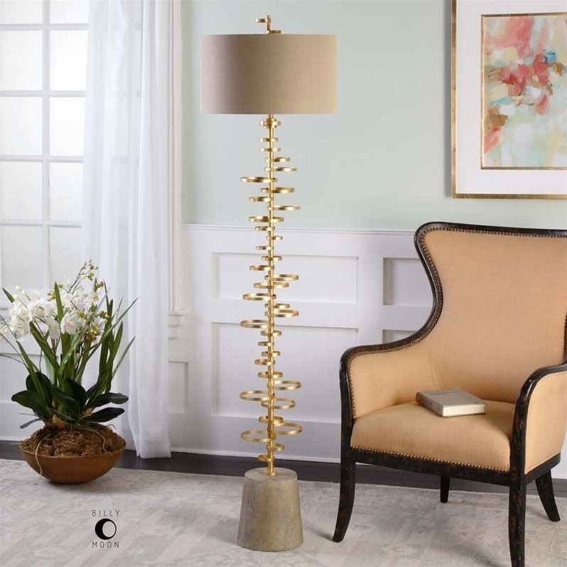 Uttermost Lostine Modern Gold Floor Lamp - 28094