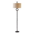 Uttermost Ferro Mid-Century Cast Iron Floor Lamp in Brown/Beige