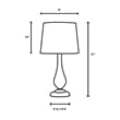 Uttermost Volongo Resin Steel and Cotton Buffet Lamp in Ivory/Oatmeal/Brass