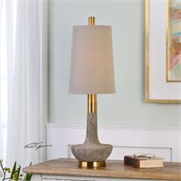 Uttermost Buffet Lamps 29616-1 Verner Tapered Brass Table Lamp, Jacksonville Furniture Mart