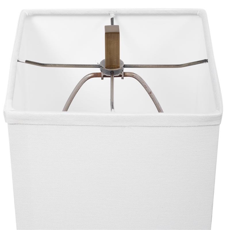 Uttermost Copeland Metal Mercury Glass Crystal Buffet Lamp in Bronze/Off White