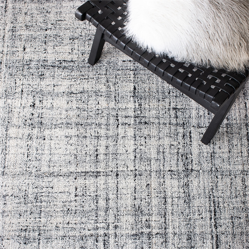 Safavieh Abstract 8' X 10' Handmade Rug in Gray and Black