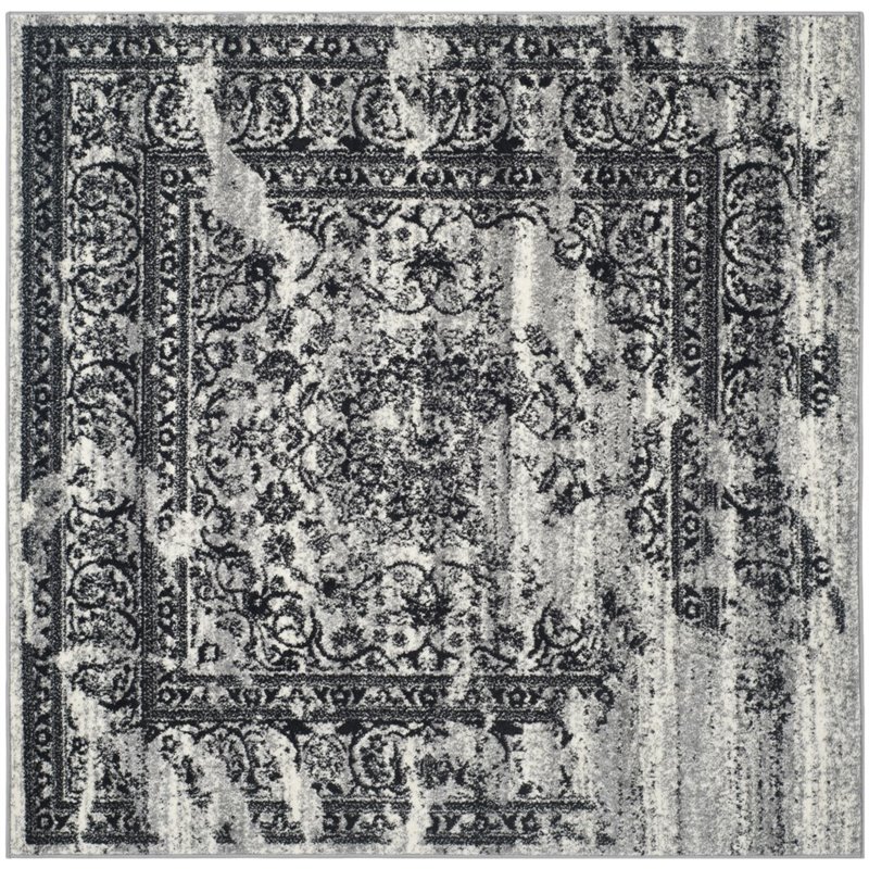 Safavieh Adirondack 12' X 18' Power Loomed Rug in Silver and Black