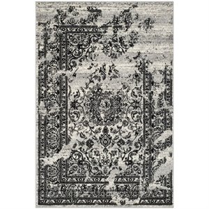 Safavieh Adirondack 12' X 18' Power Loomed Rug in Silver and Black