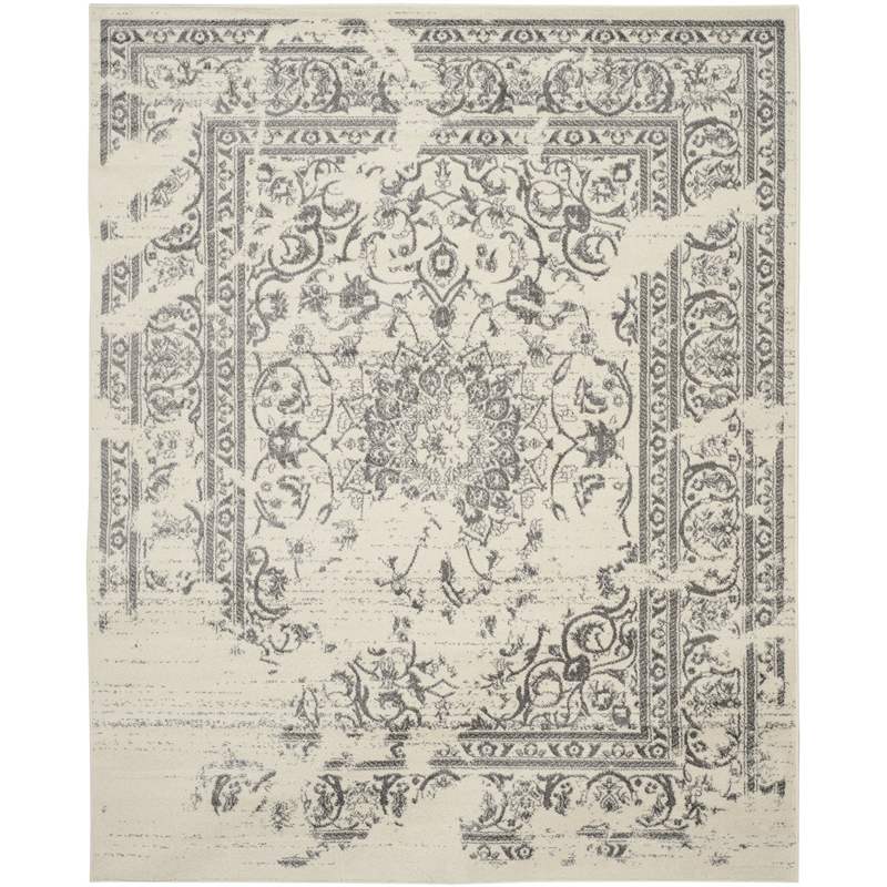 Safavieh Adirondack 12' X 18' Power Loomed Rug in Ivory and Silver