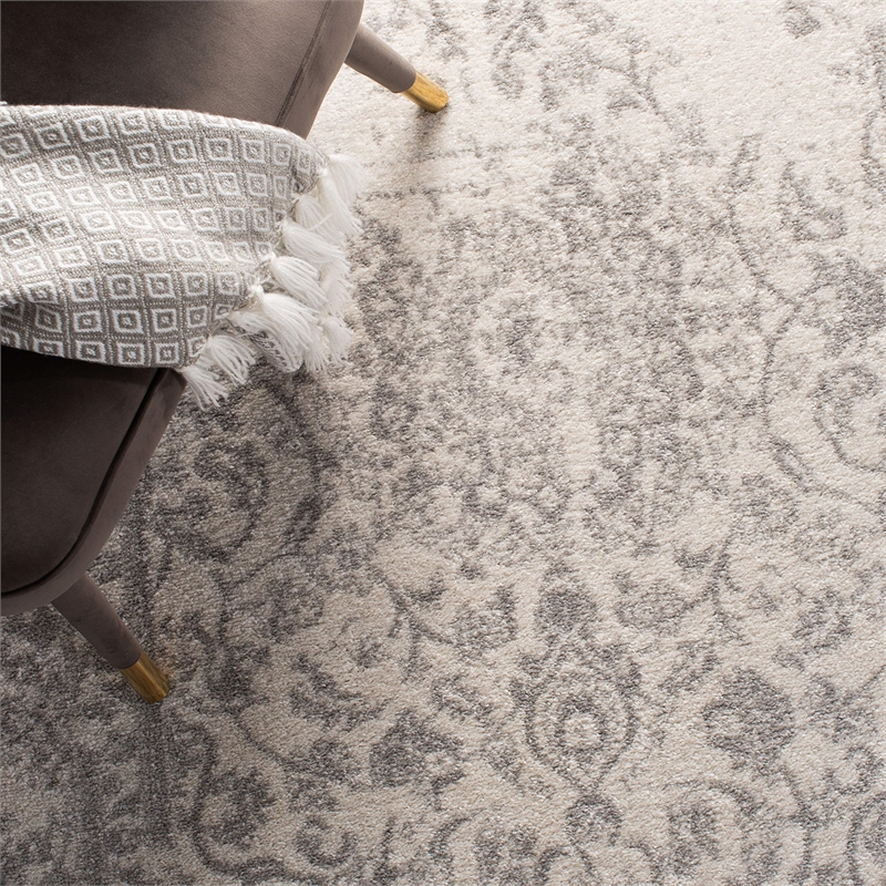 Safavieh Adirondack 12' X 18' Power Loomed Rug in Ivory and Silver