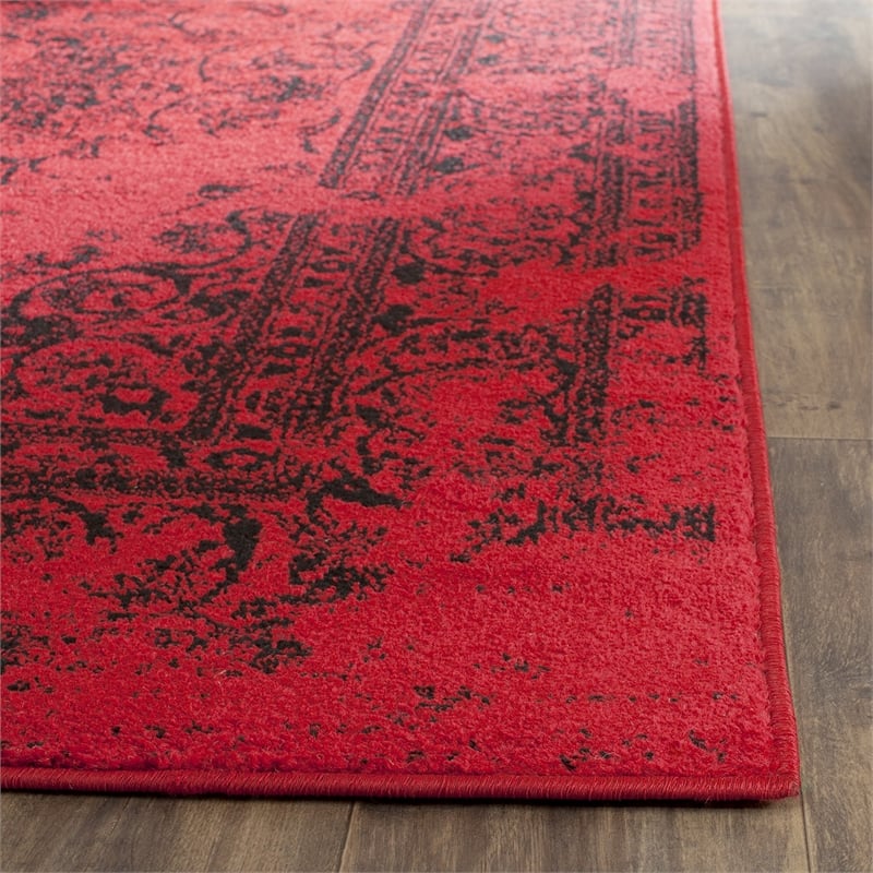 Safavieh Adirondack 3' X 5' Power Loomed Rug in Red and Black