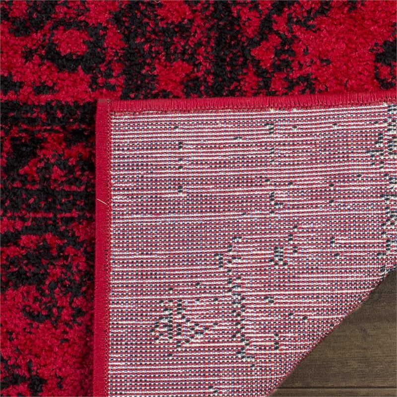 Safavieh Adirondack 3' X 5' Power Loomed Rug in Red and Black