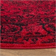 Safavieh Adirondack 4' Round Power Loomed Rug in Red and Black