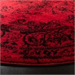 Safavieh Adirondack 4' Round Power Loomed Rug in Red and Black