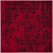Safavieh Adirondack 4' Square Power Loomed Rug in Red and Black