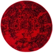 Safavieh Adirondack 6' Round Power Loomed Rug in Red and Black