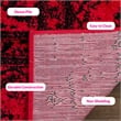 Safavieh Adirondack 8' Square Power Loomed Rug in Red and Black