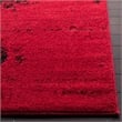 Safavieh Adirondack 8' Square Power Loomed Rug in Red and Black