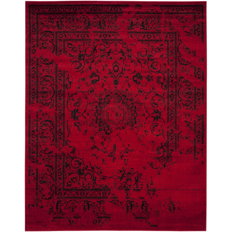 Safavieh Adirondack 9' X 12' Power Loomed Rug in Red and Black